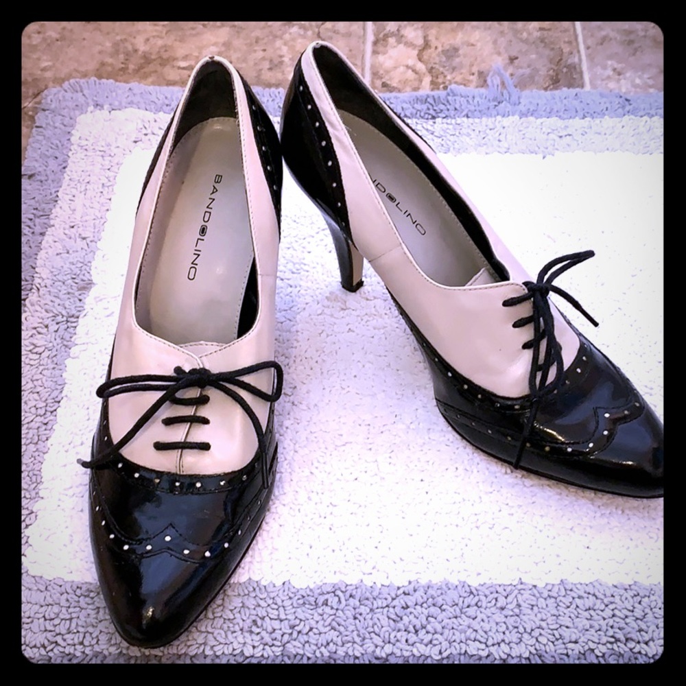 Tuxedo style heels